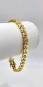Sparkling 10.5 Ctw Lab Simulated Diamond 14 Kt Yellow Gold Plated Tennis Bracelet