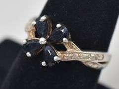 Blue Sapphire Gemstone Ring in Sterling Silver