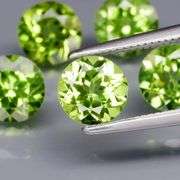 Round cut! Untreated! Matched! 4.53ct Peridot set!