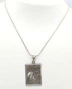 Vintage 925 Sterling silver Mexico pendant on snake chain