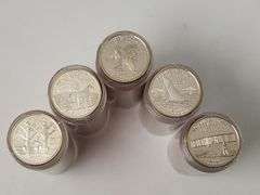 2001 S Proof State Quarters "5 Rolls" 200 Coins