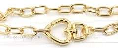 Maxi gold plated chain with heart lock