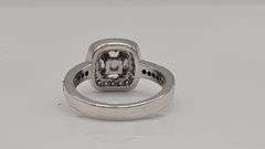 14 Kt White Gold Plated Sparkling 2.25 Ct White Ice Green Lab Simulated Diamond Ring