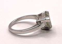 Rare 3.75 Ct VVs1 Trillion Cut Lab Simulated Diamond Ring