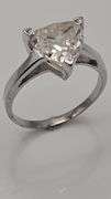 Rare 3.85 Ct VVs1 Trillion Cut Lab Simulated Diamond Ring