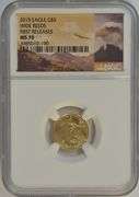 Immaculate 2015 Wide Reeds $5 Gold Eagle. NGC MS70 FIRST RELEASES
