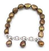 Honora cultured pearl scrunchie bracelet