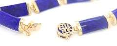 14kt Yellow gold Lapis station bracelet