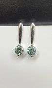 Sparkling 2 Ct. Ice Blue Earrings