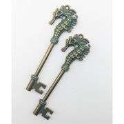 Set of 2 Vintage Seahorse Keys