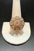 14 Kt Yellow Gold Plate Huge Majestic 21.5 Ctw Lab Simulated Diamond Ring