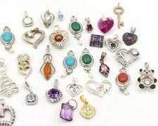 Group lot of Vintage 925 sterling silver pendants