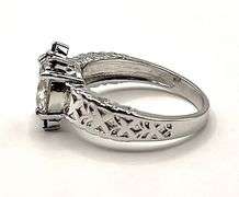Stunning VVS1 White G-H 3.05 Ct Lab Simulated Diamond Ring