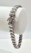 Sparkling 21.5 Ctw Lab Simulated Diamond14 Kt White Gold Plated Tennis Bracelet