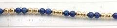 Lapis and gold bead necklace