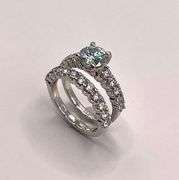 Dazzling Stunning 2 Band Stackable 3.75 Ct Lab Simulated Diamond Ring