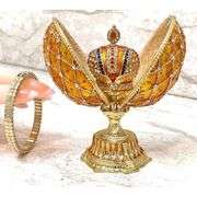 Fabergé Crowned Regal Egg with 24K Gold & Austrian Crystals