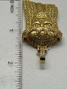 14K Yellow Gold Round Brilliant Cut Jesus