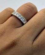 Platinum .950 Princess Cut Diamond Wedding Band
