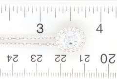Tacori 925 sterling silver cubic zirconia pendant on chain