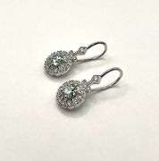 Exceptional VVs1 Near Flawless 2.25 Ctw Ice Blue Fire Moissanite Earrings