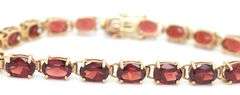Classic 14K YG Garnet Bracelet