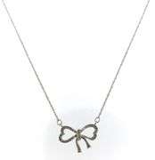 925 Sterling Silver Bow Pendant on Chain