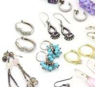 Group lot of Vintage 925 sterling silver earrings