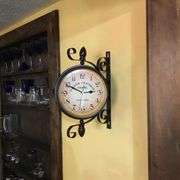 Double-Sided Retro Wall Clock