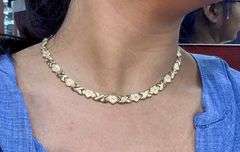 14K Yellow Gold Italian Heart Chain