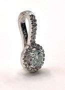 Dazzling 1.45 Ct VVs1 Ice Blue Lab Simulated Diamond Pendant