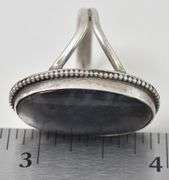 Native American Dendritic Opal Gemstone Ring in Sterling Silver
