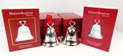 2 Reed & Barton Christmas Bells with Boxes