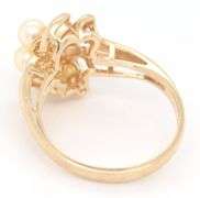 Lively 14K YG 5 Pearl Ring