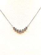 Sparkling 2.25 Ctw 7 Stone VVs1 Lab Simulated Diamond Necklace