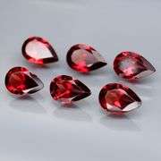 Top color!! 6.64ct 6pc. Mozambique Garnet set