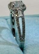 14K White Gold Round Brilliant Cut Diamond Engagement Ring