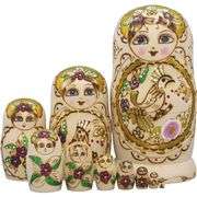 10pcs Handmade Wooden Russian Nesting Dolls
