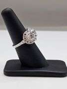 14 Kt White Gold Plate 5.06 Ctw VVs1 F-G Lab Simulated Diamond Ring