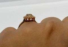 18K Rose Gold Round Brilliant Cut Diamond Ring
