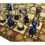 Medieval Crusades Warrior Chess Set Hand-Painted
