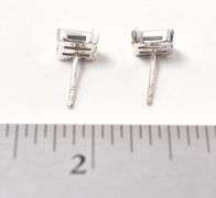 Diamond Cluster Stud Earrings in Sterling Silver with Vermeil Accents