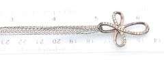 Vintage 925 sterling silver Cubic Zirconia cross pendant on multi strand Italian chain