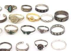 Group lot of Vintage 925 sterling silver rings