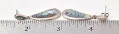 Abalone Gemstone Dangle Earrings in Sterling Silver