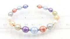 Multi color Honora pearl bangle bracelet