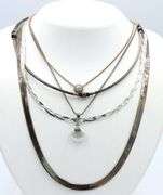 Group lot of 5 Vintage 925 sterling silver necklaces