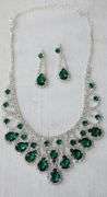 Emerald Color Jewelry Neck Lace And Earrings