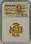 Impressive CH BU Byzantine Gold Solidus of Phocas, 602-610 AD NGC MS