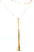 14kt Yellow gold Bar Lariat necklace